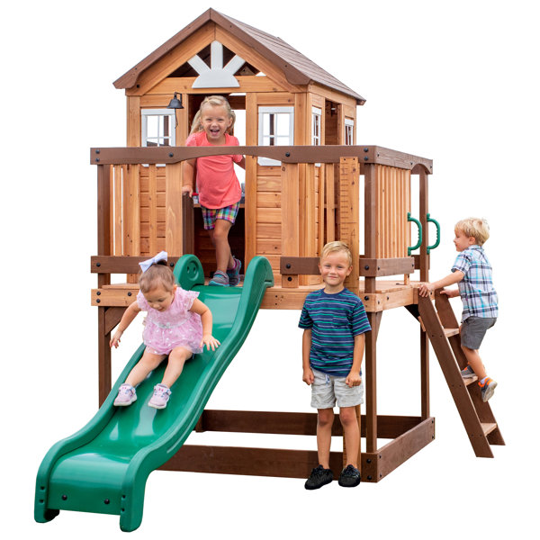 Backyard Discovery Echo Heights Cedar Playhouse with Kitchen & Reviews